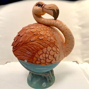 Fun Flamingo candy dish Designed by Department 56.